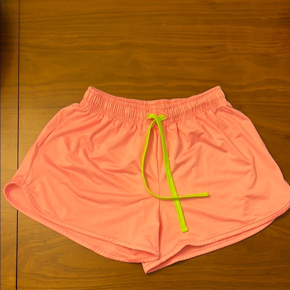 SET Active Pink and Green Athletic Shorts